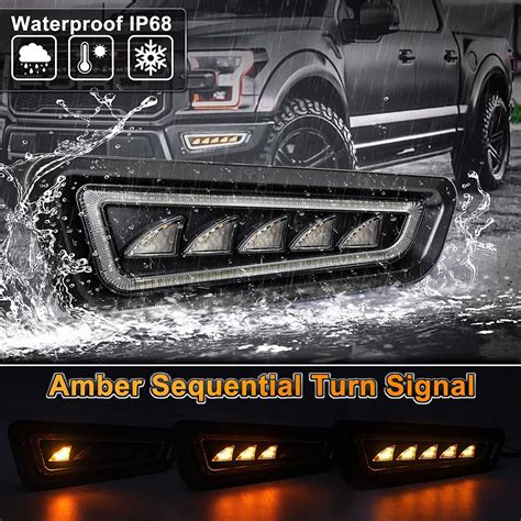 Ford Raptor Fog Lights With Ice Bluewhite Raptor Bumper Lights Amber