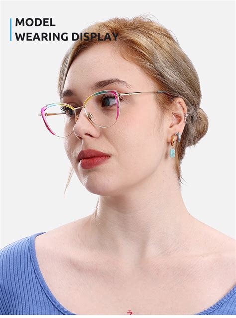 Women S Full Frame Metal And Tr Eyeglasses