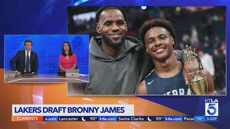 Lakers Select Bronny James In Nba Draft Youtube