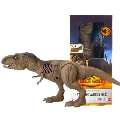 Dinossauro Tiranossauro Rex Som Jurassic World Mattel Hbk Hdx