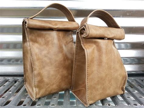 Leather Lunch Bag - All Fashion Bags