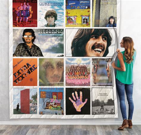 George Harrison Albums Quilt Blanket 02 Design Trend