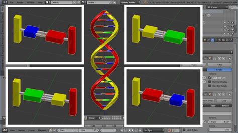 Blender Dna Modelling Part Making Base Pairs To Store The Codes A Red