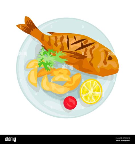 Cartoon Fish Dinner