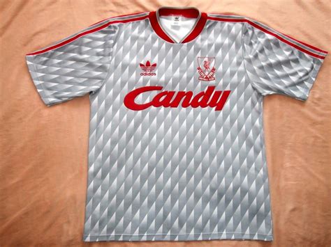 Liverpool Away Football Shirt 1989 1991 Sponsored By Candy