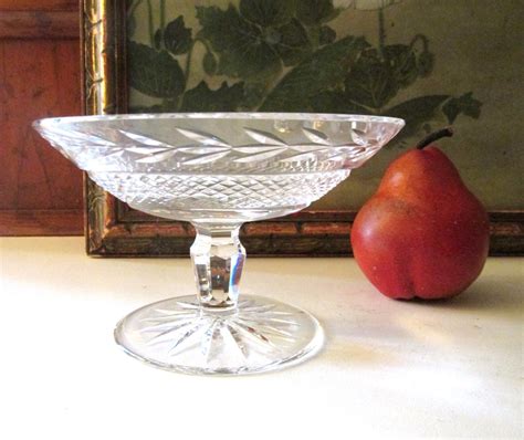 Vintage Waterford Compote Crystal Pedestal Bowl Dessert Pedestal Bowl