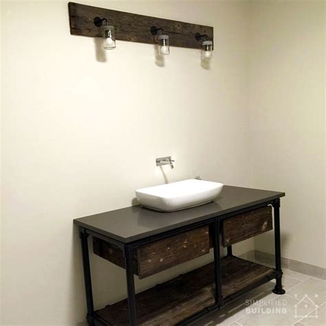 How To Build Rustic Bathroom Vanity Unit Artcomcrea