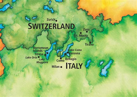 Map Of Italy And Switzerland - Maping Resources