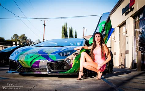 Cars And Girls Uniquely Wrapped Lamborghini Aventador Roadster Gtspirit