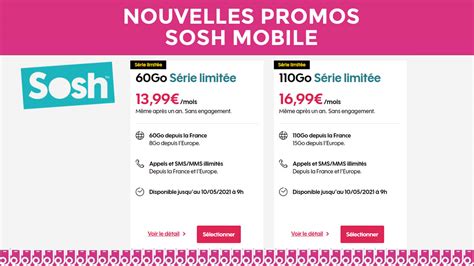 Nouveau 2 forfaits mobiles SOSH à prix réduits débarquent