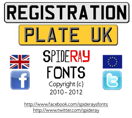 Registration Plate UK Font | dafont.com