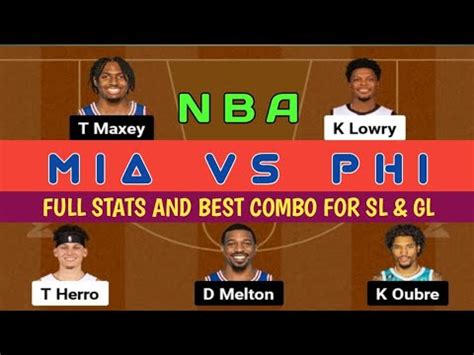 MIA VS PHI Dream 11 Team MIA VS PHI Dream 11 Pridiction NBA NBA