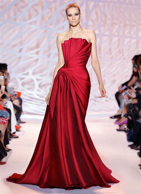 A Lou Lou Kind Of Life Haute Couture Dresses Red Satin Prom Dress Evening Gowns