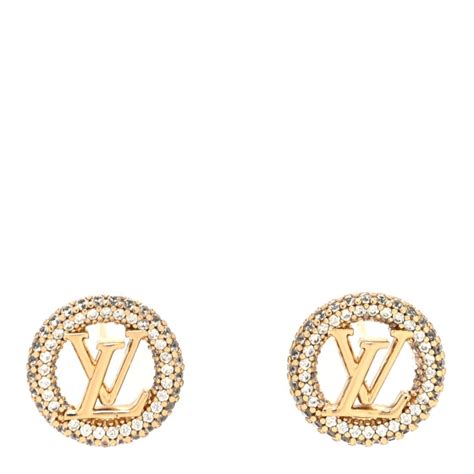 Louis Vuitton Crystal Louise By Night Earrings Gold 1247333 Fashionphile