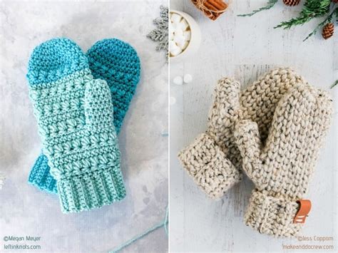 Wonderful Chunky Mittens - Free Crochet Patterns