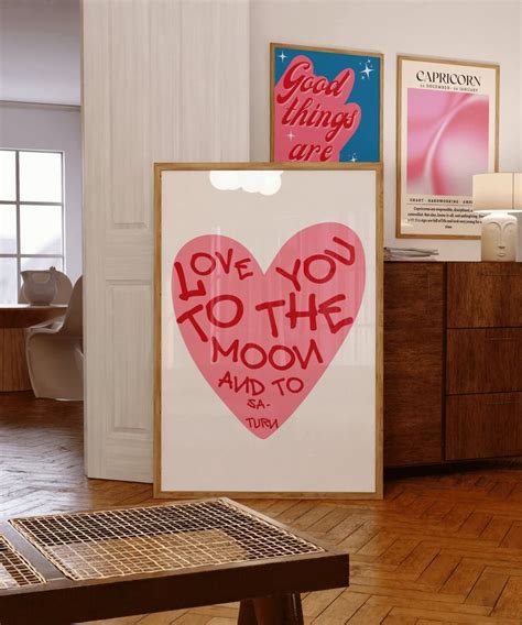 Taylor Love You to the Moon and to Saturn Poster Seven Song's Wall Art ...