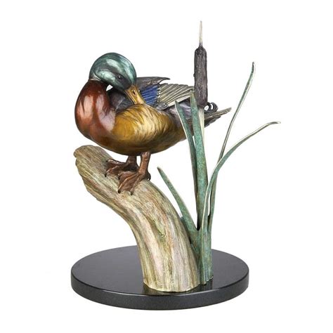 Bronze Duck Sculpture - Caswell Sculpture