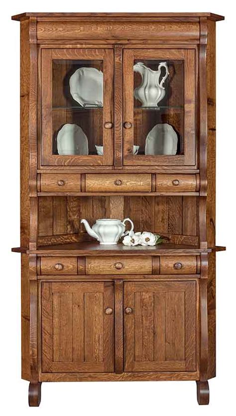 TF Amish Hutch Buffet Hampton Corner The Wood Loft Amish Custom