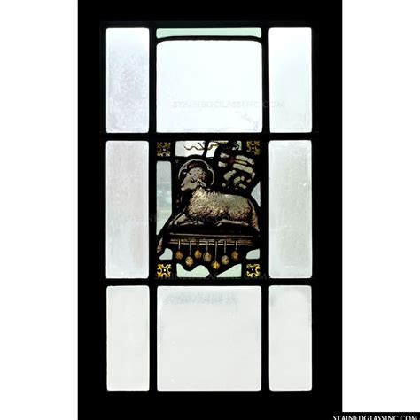 Lamb And Book Agnus Dei Religious Stained Glass Window