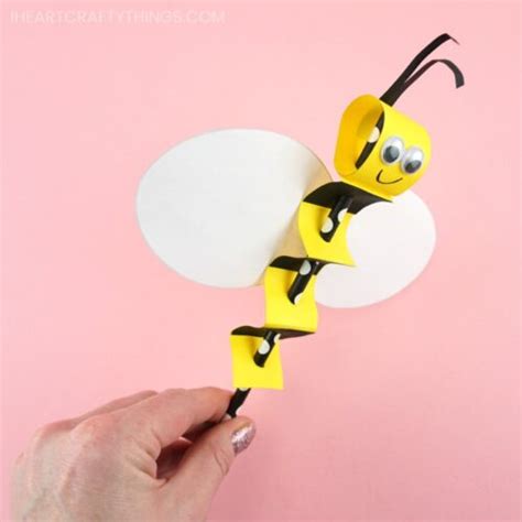 Bee Puppet With Printable Template Fun And Easy Summer Craft For Kids