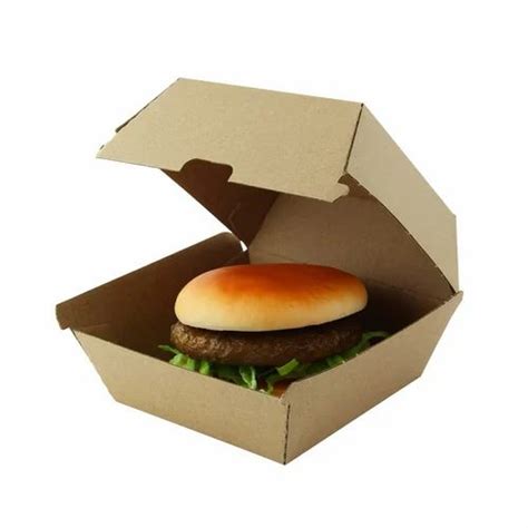 Brown Burger Box At Rs 4piece Disposable Food Containers In New