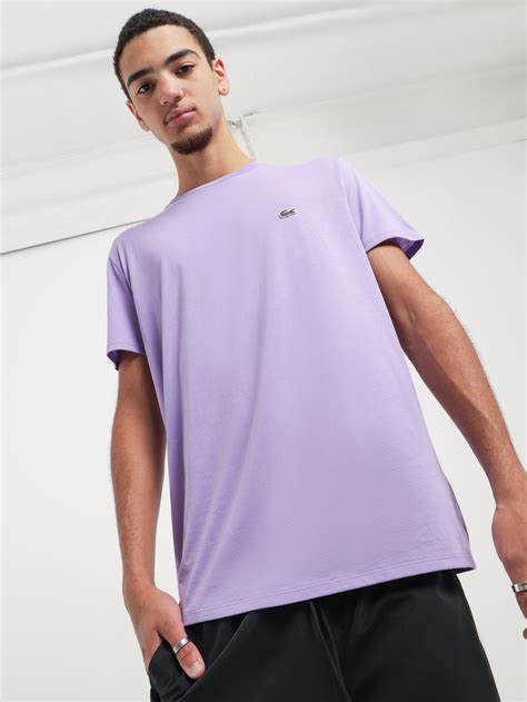 Lacoste Classic Crew Neck Pima T Shirt In Neva Purple Glue Store