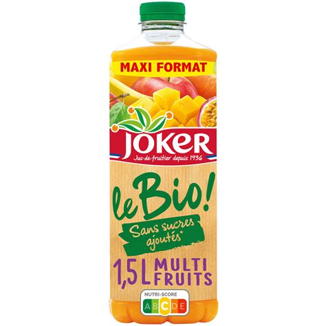 Jus Multifruits Bio Joker La Bouteille De L Prix Carrefour