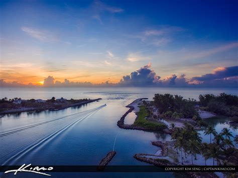 Jupiter Inlet Sunrise Aerial from Dubois Park | HDR Photography by ...