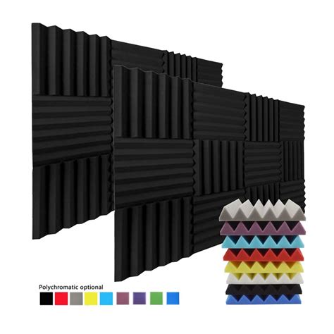 BEIYIN 50PCS Wedge Acoustic Foam Sound Diffuser Panels Soundproof