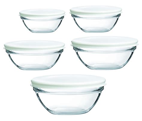 Luminarc Glass Stacking Storage Bowls Containers With Lid 12 14 17 20 Or 23cm Ebay