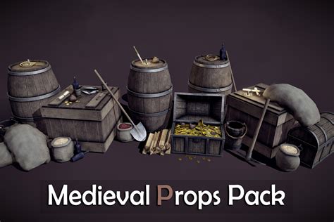 Medieval Props Pack Game Ready 4k 3d 역사적 건조물 Unity Asset Store