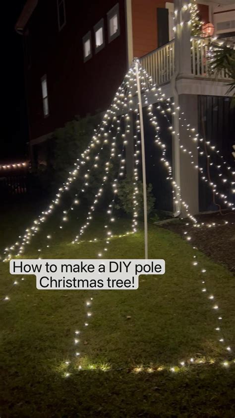 How to make a DIY pole Christmas tree!