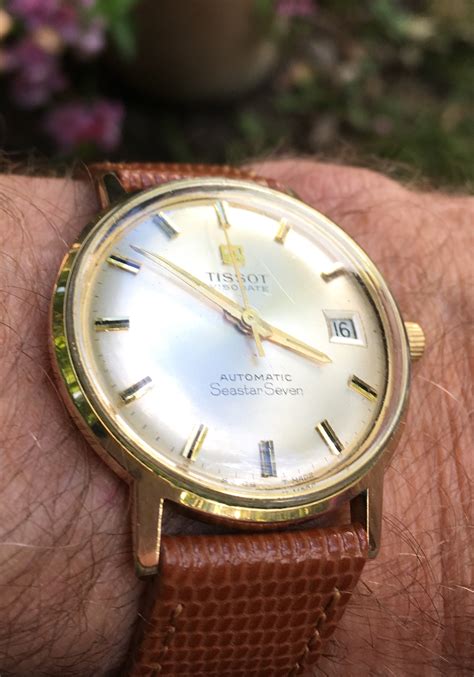 Tissot Seastar Seven Automatic Vintage 18k Yellow Gold Watch Atelier