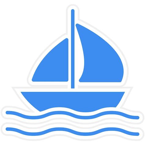 Estilo de icono de barco de diseño vectorial Vector Premium