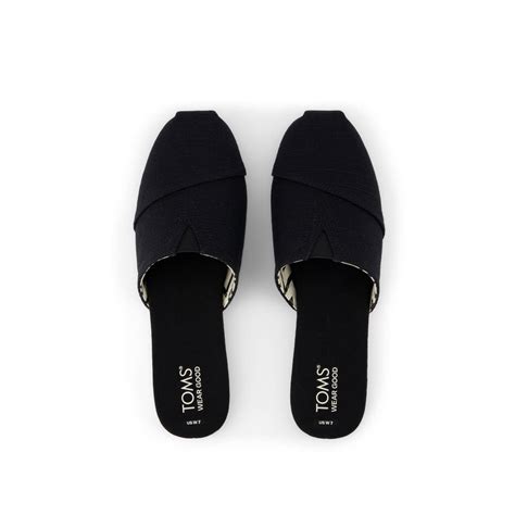 Alpargata Mule Black Heritage Canvas Toms