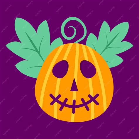 Premium Vector Halloween Pumpkin Jack O Lantern Flat Vector Illustration