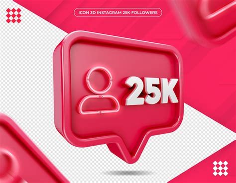 Premium Psd Icon K Followers On Instagram Design