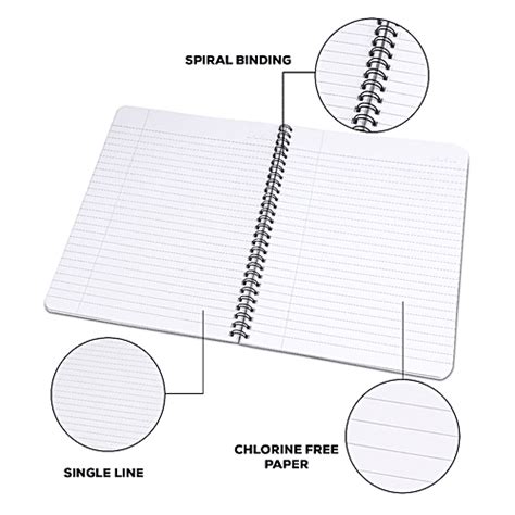 Buy Classmate 6 Subject Spiral Selfie Notebook Single Line 250 Pages