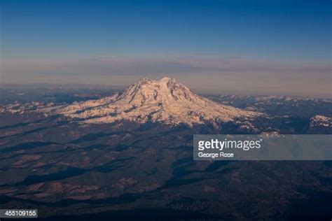 Mount Rainier A Dormant Volcano Located Near Seattle Is Viewed On