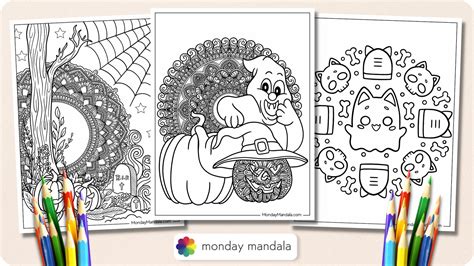 14 Halloween Mandala Coloring Pages (Free PDF Printables)