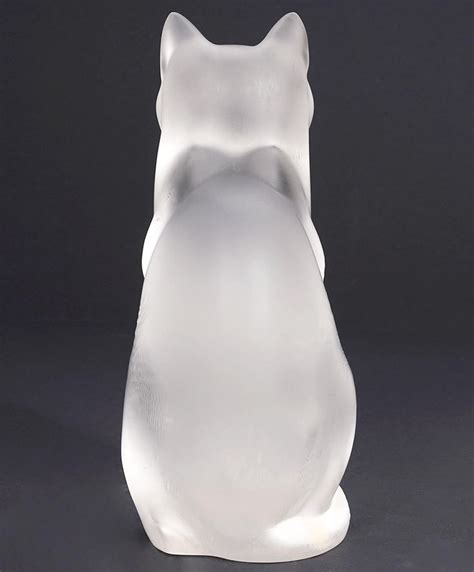 Lot Lalique Frosted Sitting Cat Cat Sitting Lalique Cats