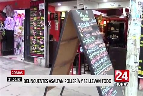 Comas delincuentes roban pollería y se llevan hasta el televisor del