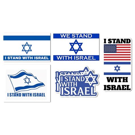 Israel Flag Sticker I Stand With Israel Bumper Sticker