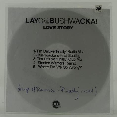 Layo And Bushwacka Love Story 2003 Cdr Discogs