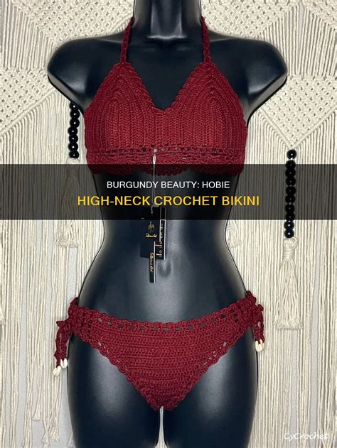 Burgundy Beauty Hobie High Neck Crochet Bikini Cycrochet