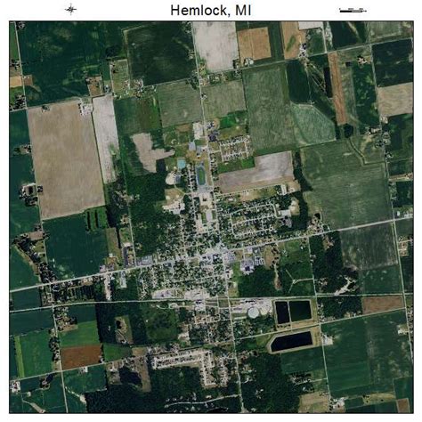 Aerial Photography Map of Hemlock, MI Michigan