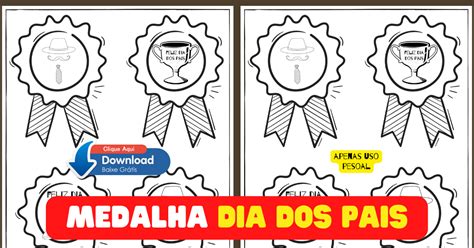 Medalha Dia Dos Pais Para Imprimir WEBFIRST