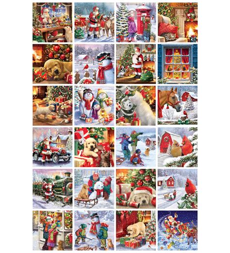 Merry Christmas Advent Calendar 24 50 Piece Jigsaw Puzzles