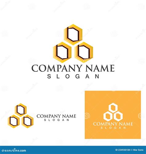 Honeycomb Bee Logo And Symbol Eps Stock Vector Illustration Of