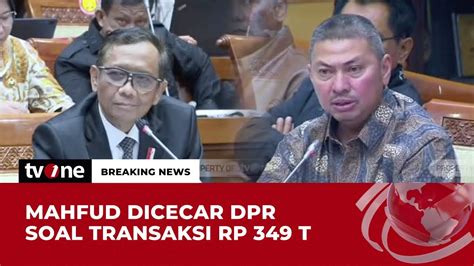 Interupsi Sana Sini Mahfud MD Dicecar Oleh Komisi III DPR Breaking